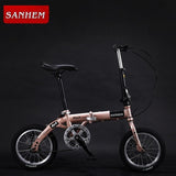 14-inch Foldable Ultra-lightweight Kids Bike Children Variable Speed Dual Brake Folding Bicycle For Student