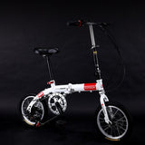 14-inch Foldable Ultra-lightweight Kids Bike Children Variable Speed Dual Brake Folding Bicycle For Student