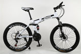 KUBEEN 26inch folding mountain bike 21 speed double damping bicycle double disc brakes mountain bike